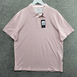 Rails Size XL Sebastian Pinstripe Cotton Polo Shirt Coral Stripe NWT (MSRP $98)